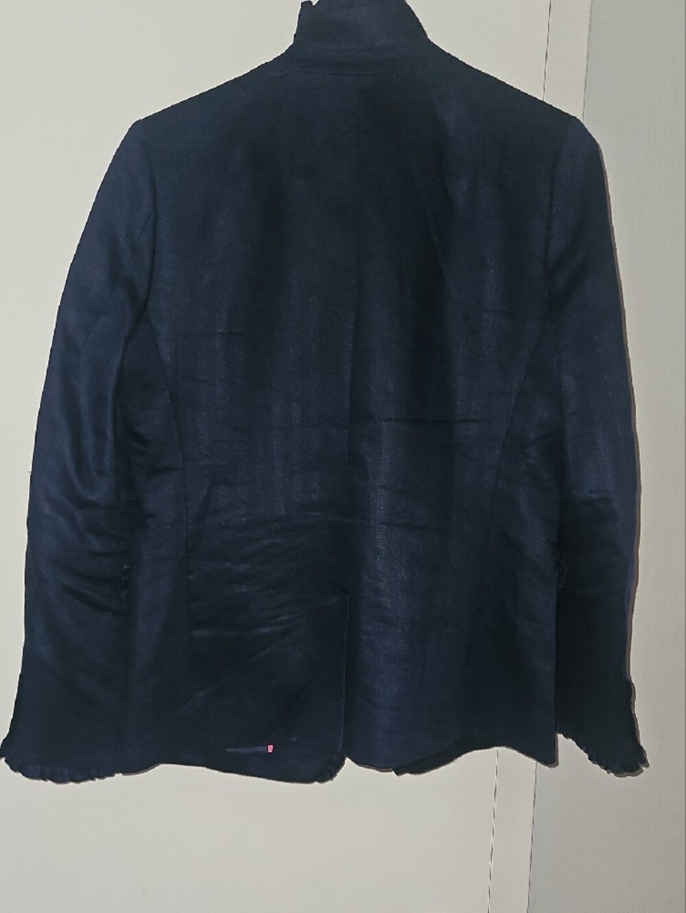 J. Crew Navy Ruffle-Edge Blazer - Picture 6 of 6